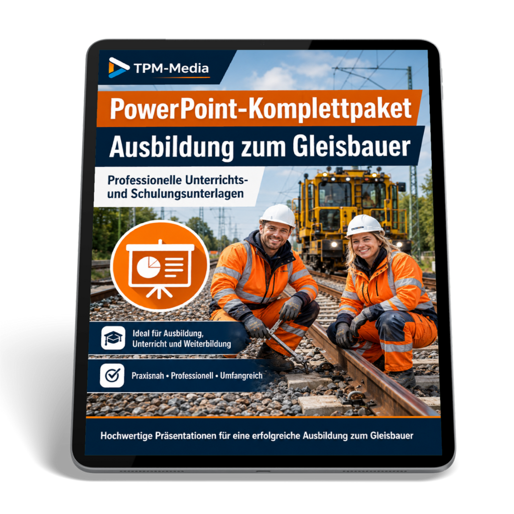 PowerPoint-Komplettpaket - Ausbildung zum Gleisbauer (m/w/d)