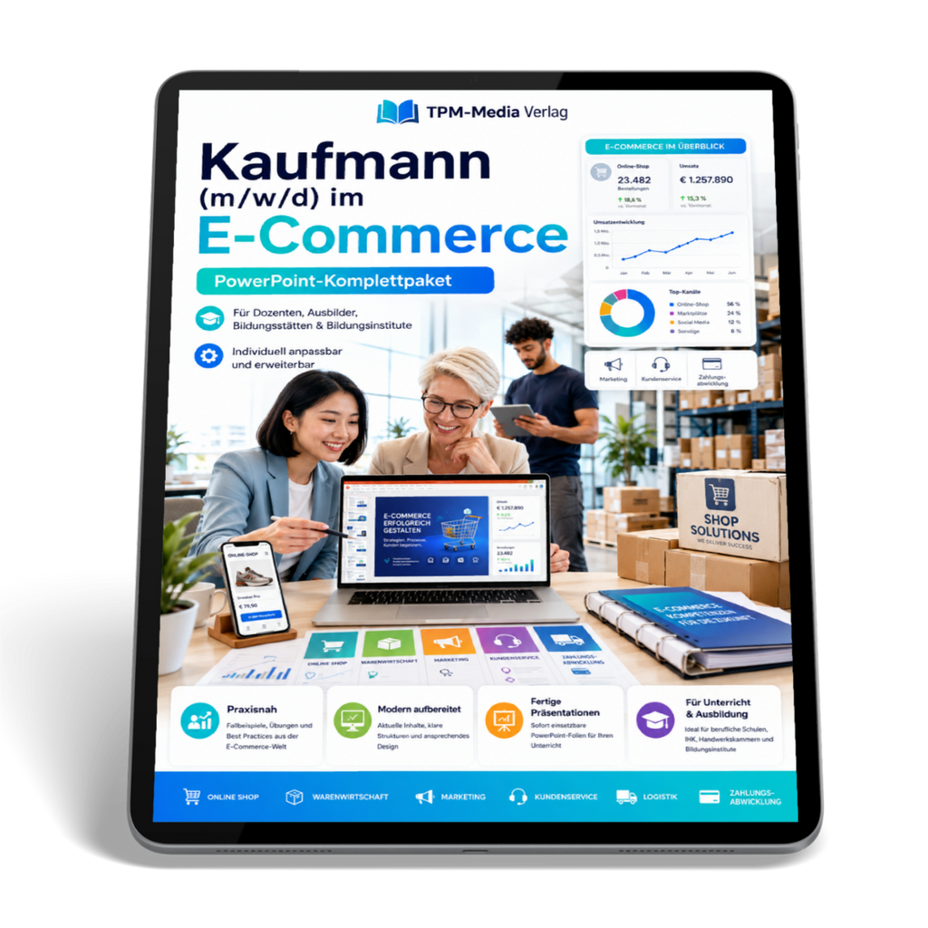 PowerPoint-Komplettpaket für die Ausbildung zum Kaufmann (m/w/d) im E-Commerce
