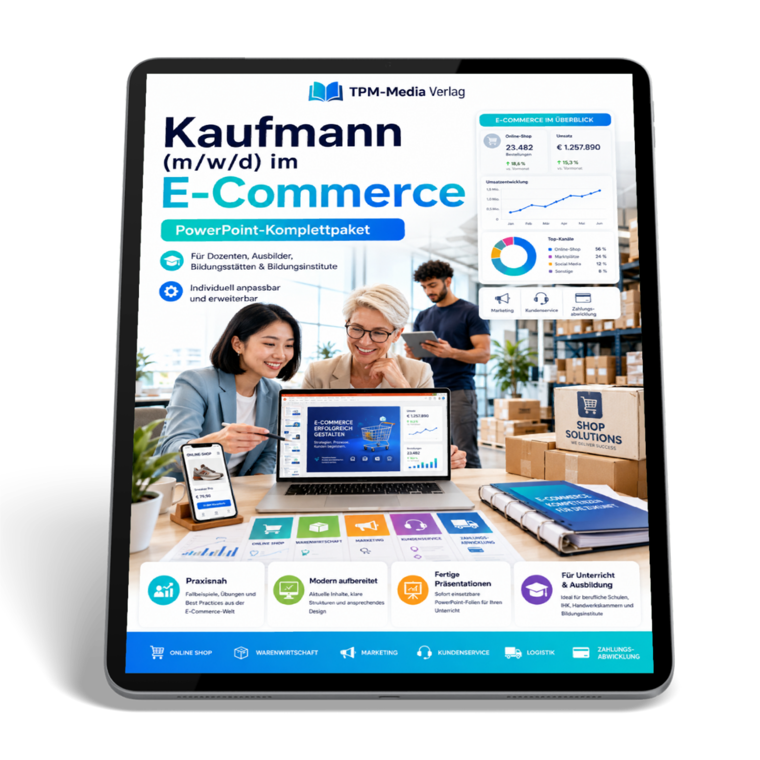PowerPoint-Komplettpaket für die Ausbildung zum Kaufmann (m/w/d) im E-Commerce