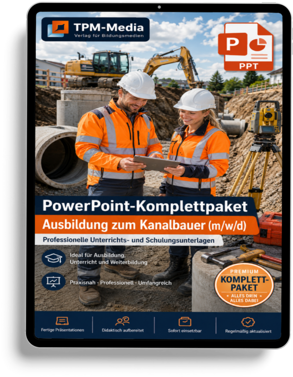 PowerPoint-Komplettpaket - Ausbildung zum Kanalbauer (m/w/d) - TPM-Media Verlag