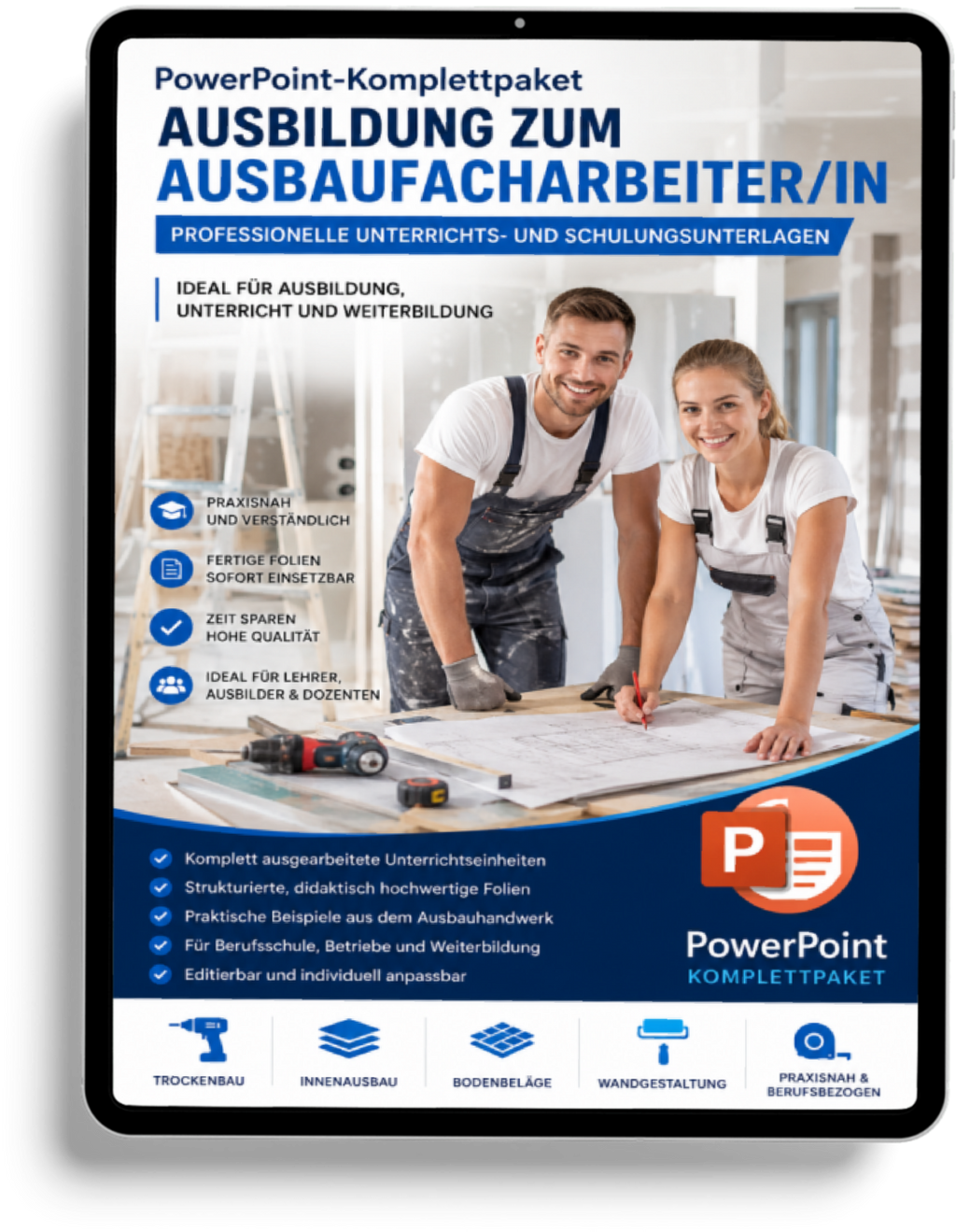 PowerPoint-Komplettpaket - Ausbildung zum Ausbaufacharbeiter/in - TPM-Media Verlag