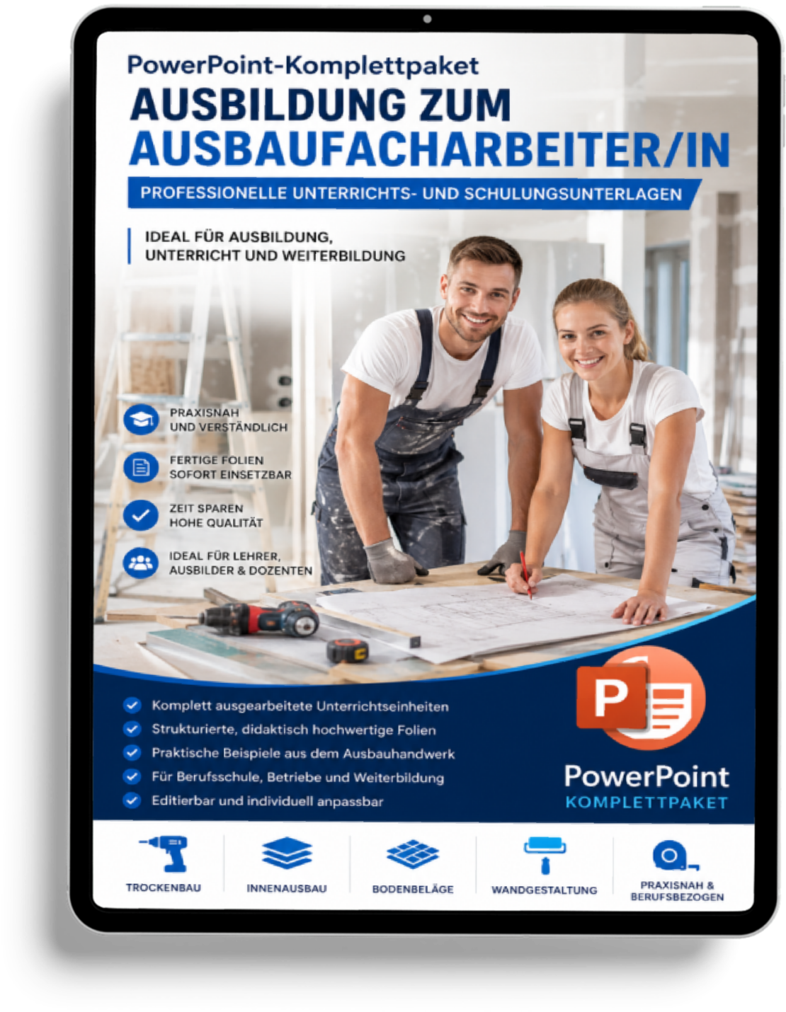 PowerPoint-Komplettpaket - Ausbildung zum Ausbaufacharbeiter/in - TPM-Media Verlag