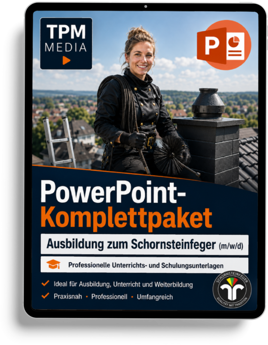 PowerPoint-Schornsteinfeger-Ausbildung: Kompaktes Komplettpaket für die Ausbildung zum Schornsteinfeger (m/w/d)