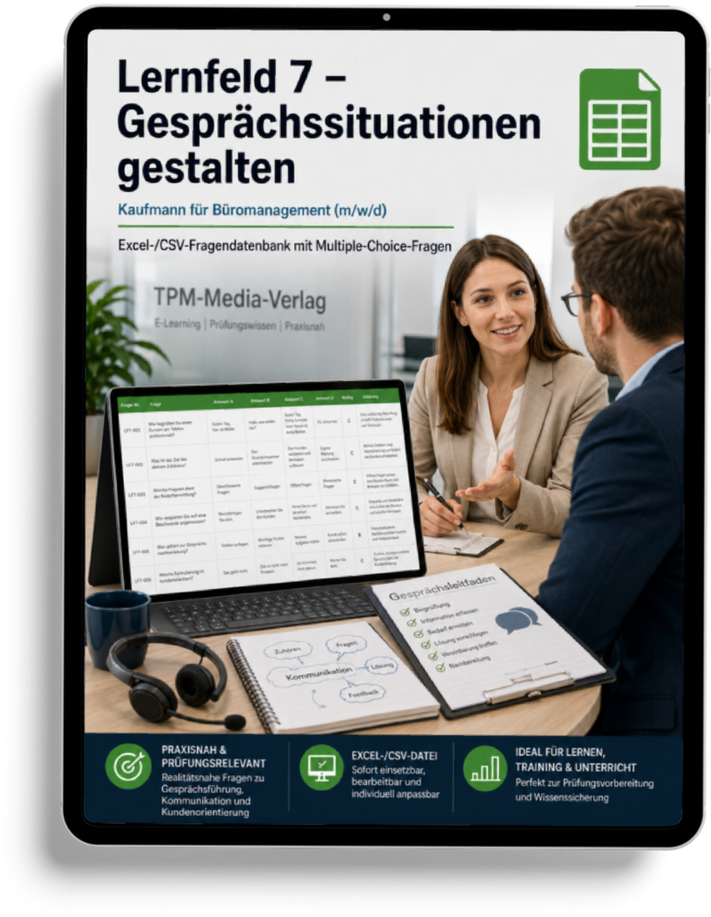 Kaufmann für Büromanagement - Lernfeld 7 gewerbliche Excel-Fragenkatalog Datenbank (Sofort-Download)