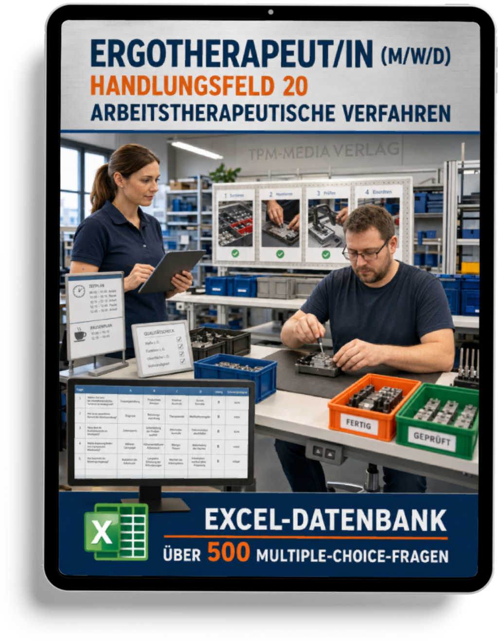 Ergotherapeut - Handlungsfeld 20 gewerbliche Excel-Fragenkatalog Datenbank (Sofort-Download)