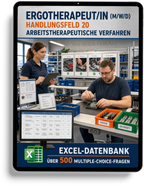 Ergotherapeut - Handlungsfeld 20 gewerbliche Excel-Fragenkatalog Datenbank (Sofort-Download)