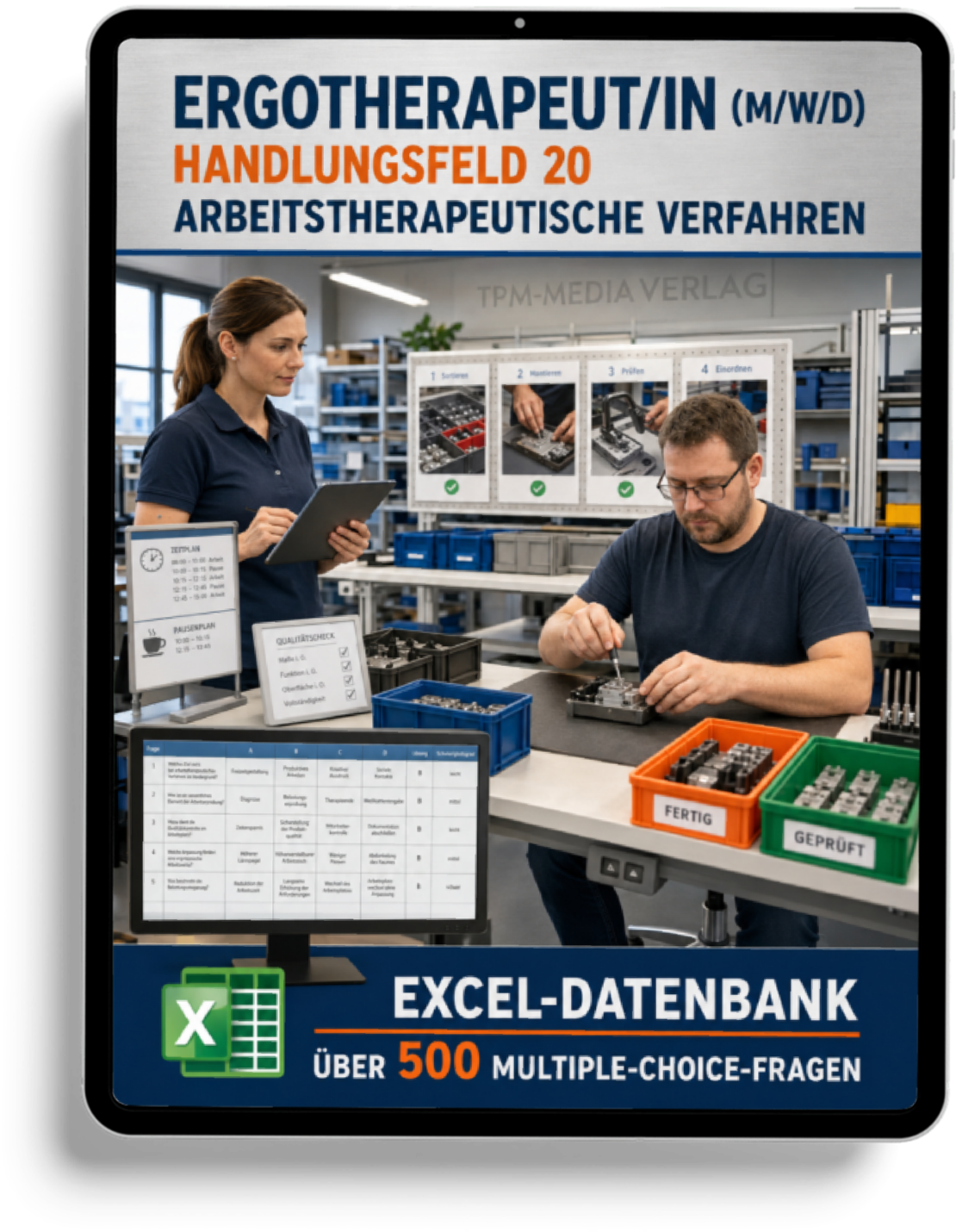 Ergotherapeut - Handlungsfeld 20 gewerbliche Excel-Fragenkatalog Datenbank (Sofort-Download)