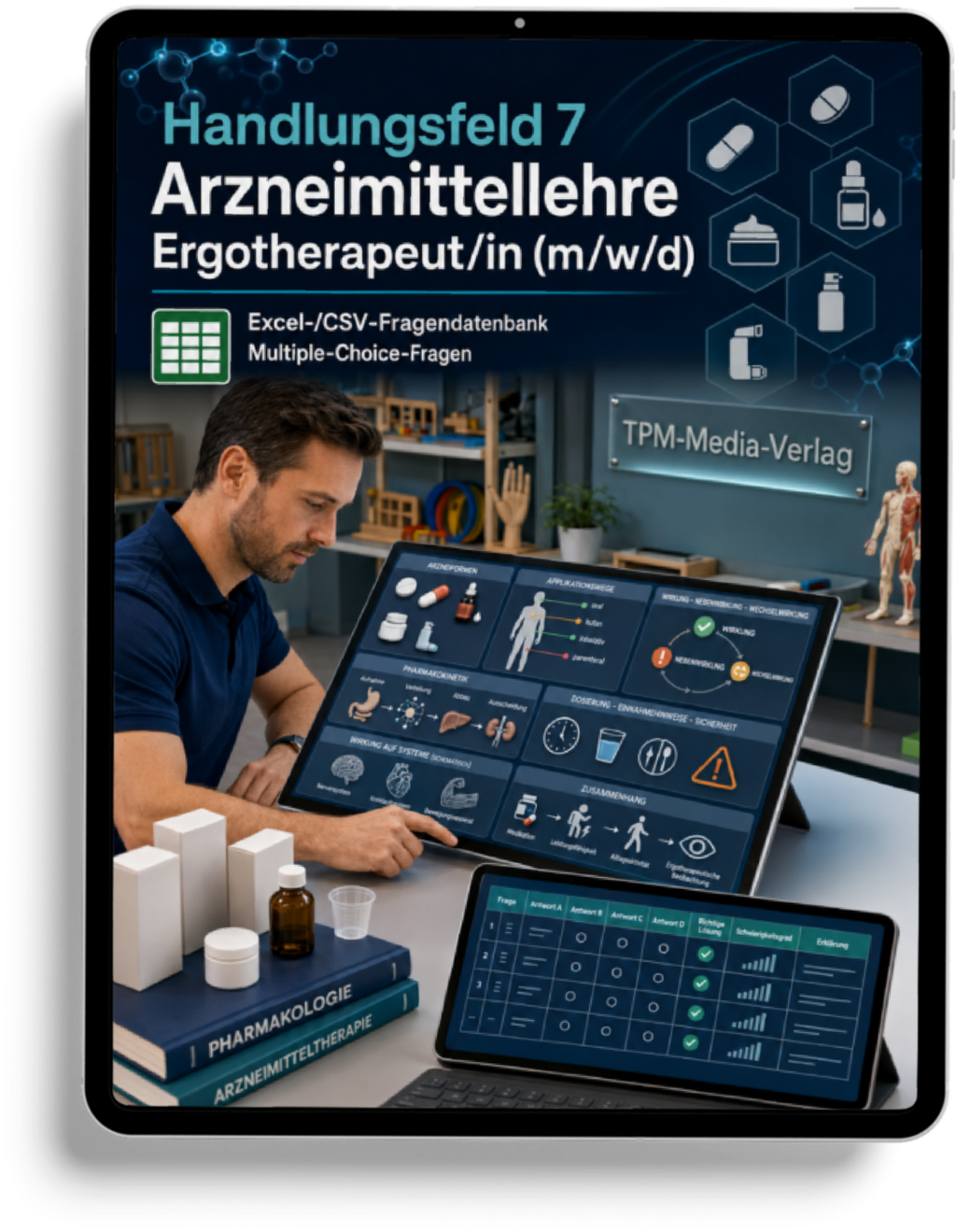 Ergotherapeut - Handlungsfeld 7 gewerbliche Excel-Fragenkatalog Datenbank (Sofort-Download)