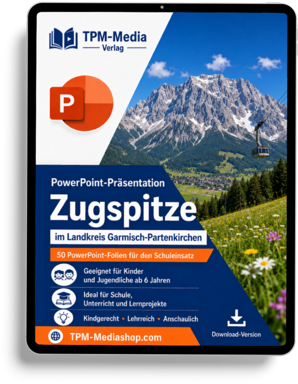 Zugspitze PowerPoint Präsentation für den Schuleinsatz - Download-Version