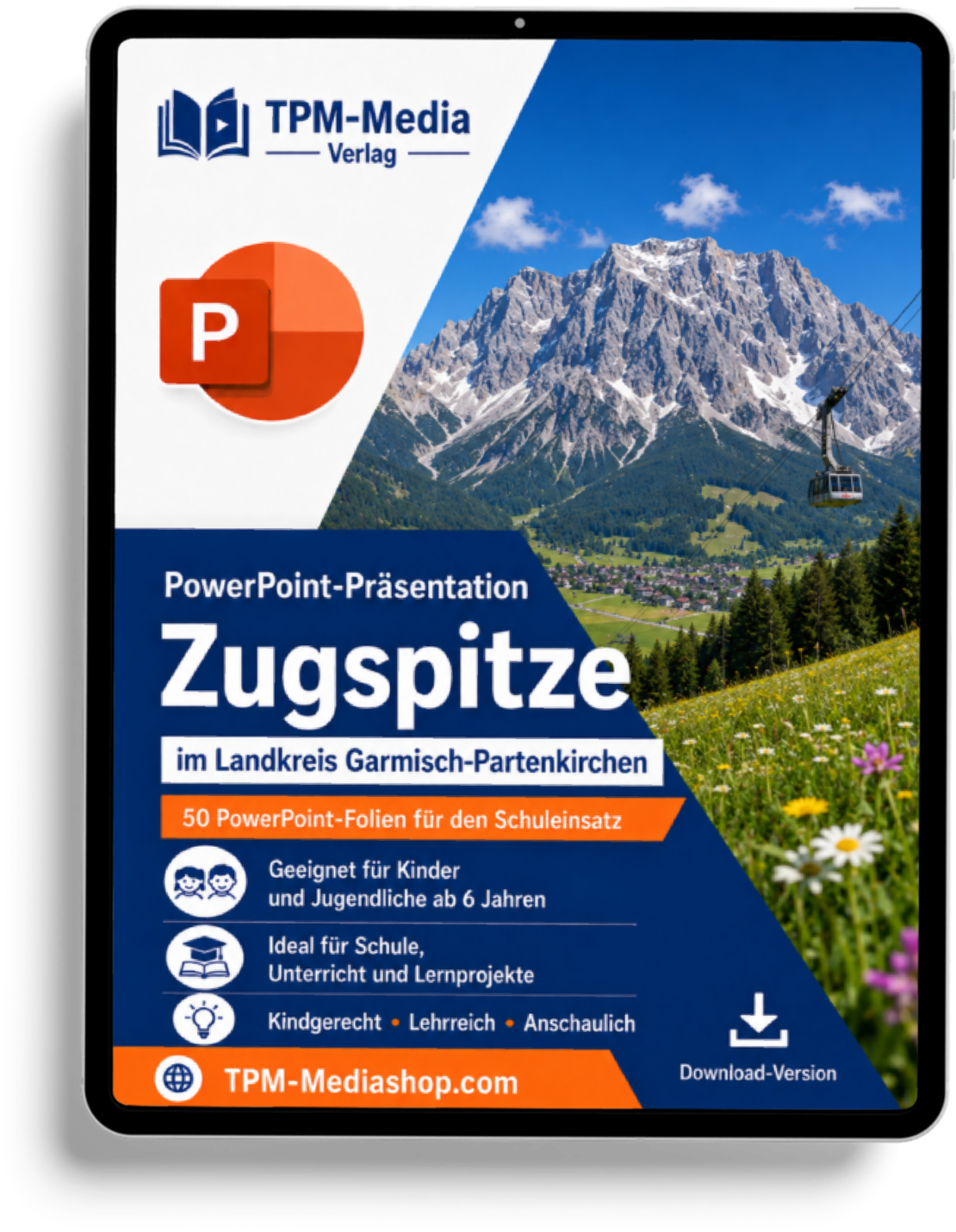 Zugspitze PowerPoint Präsentation für den Schuleinsatz - Download-Version