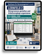 Kaufmann für Büromanagement - Lernfeld 2 gewerbliche Excel-Fragenkatalog Datenbank (Sofort-Download)