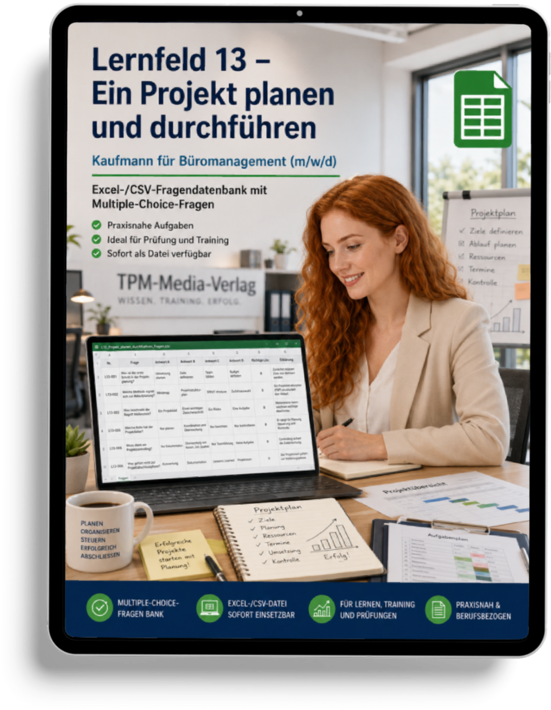 Kaufmann für Büromanagement - Lernfeld 13 gewerbliche Excel-Fragenkatalog Datenbank (Sofort-Download)