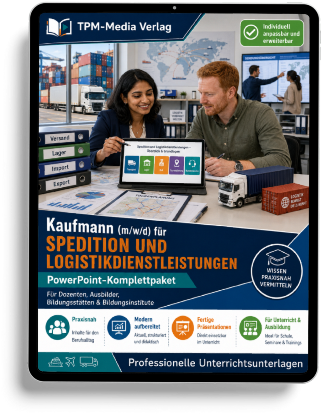 PowerPoint-Komplettpaket für die Ausbildung zum Kaufmann (m/w/d) für Spedition und Logistikdienstleistungen