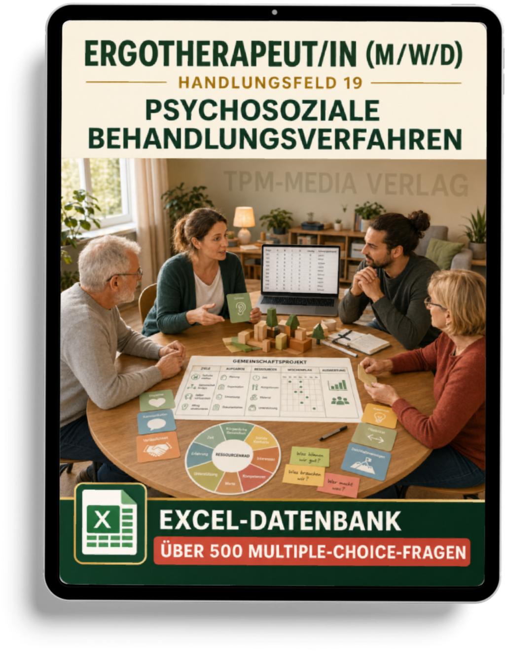 Ergotherapeut - Handlungsfeld 19 gewerbliche Excel-Fragenkatalog Datenbank (Sofort-Download)
