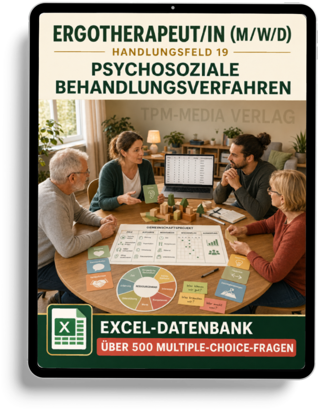 Ergotherapeut - Handlungsfeld 19 gewerbliche Excel-Fragenkatalog Datenbank (Sofort-Download)