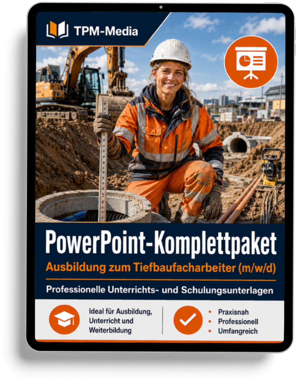 PowerPoint-Präsentationen Tiefbaufacharbeiter - Kompaktes Ausbildungspaket