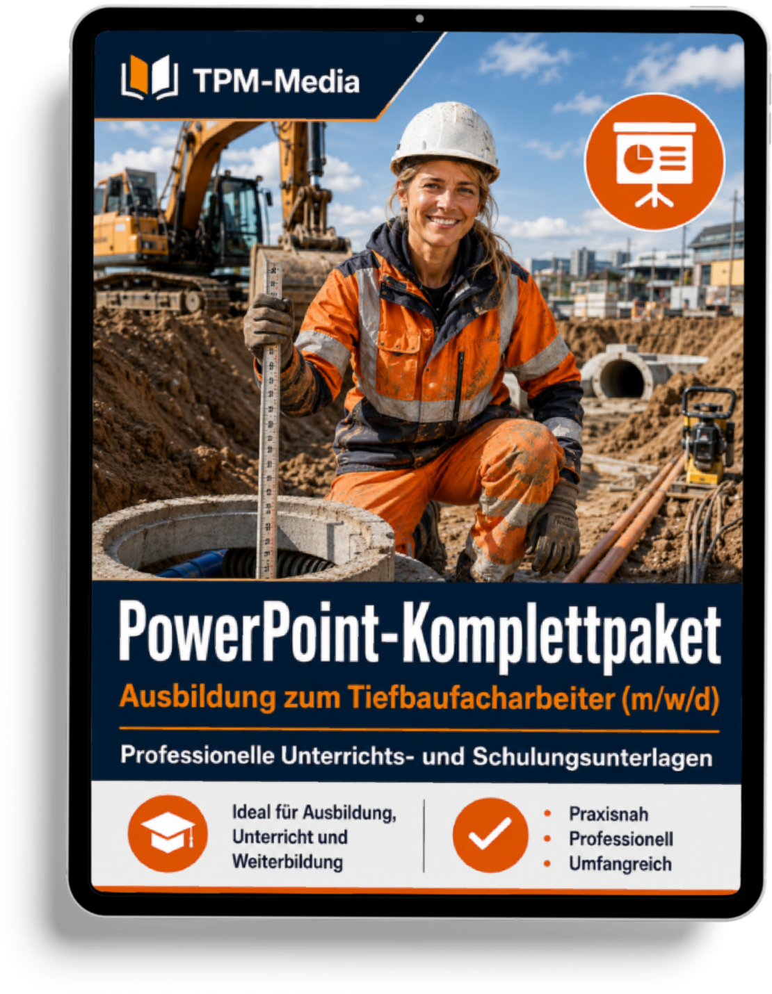 PowerPoint-Präsentationen Tiefbaufacharbeiter - Kompaktes Ausbildungspaket