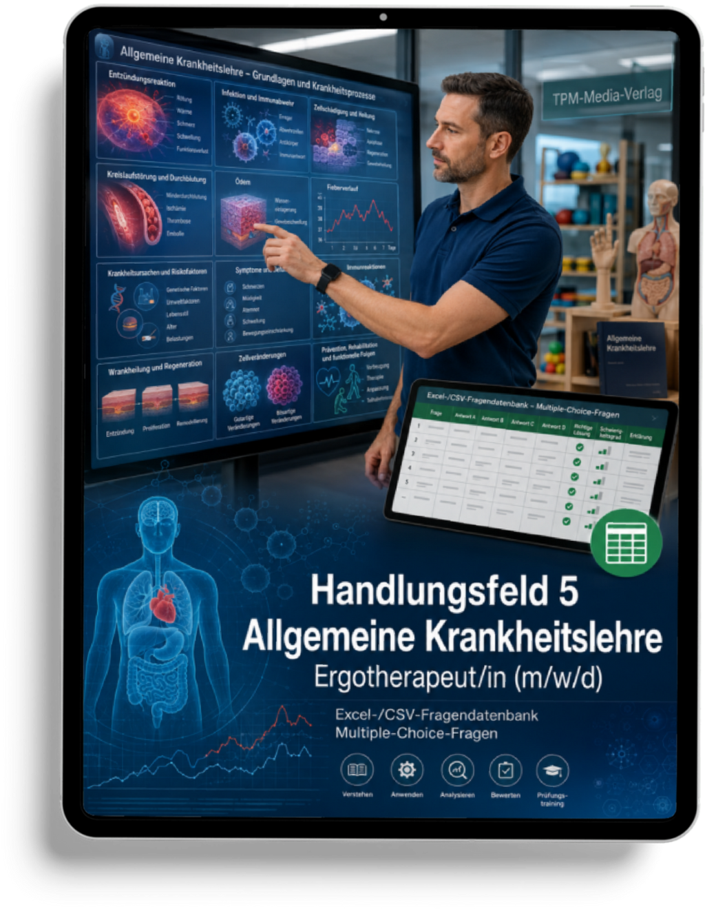 Ergotherapeut - Handlungsfeld 5 gewerbliche Excel-Fragenkatalog Datenbank (Sofort-Download)