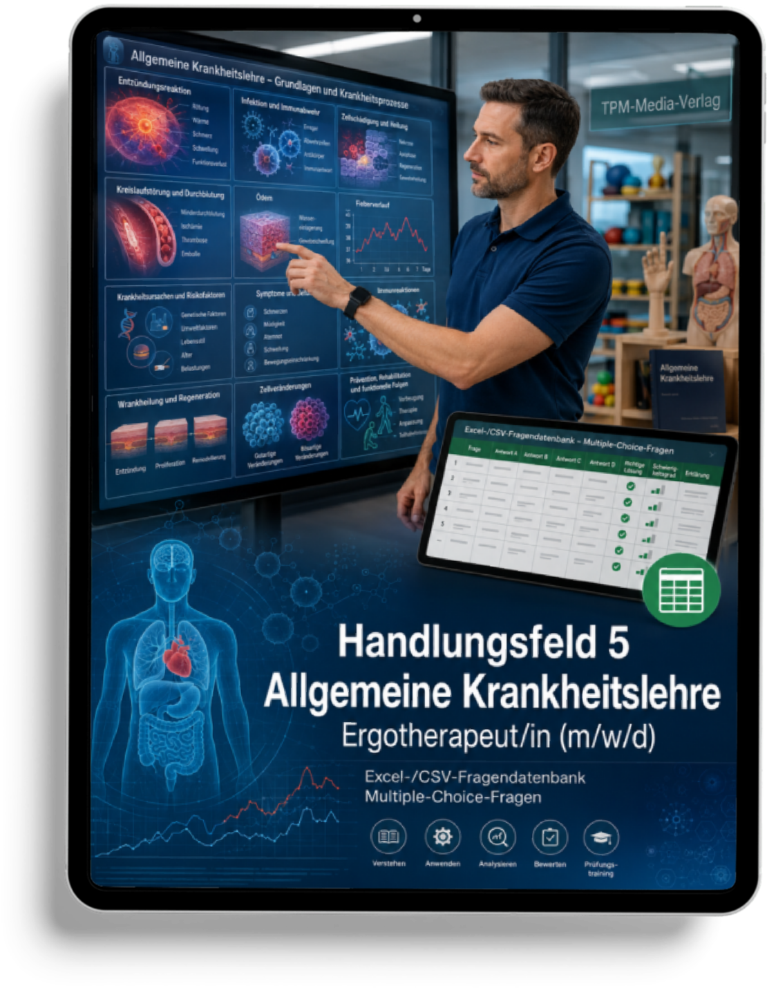 Ergotherapeut - Handlungsfeld 5 gewerbliche Excel-Fragenkatalog Datenbank (Sofort-Download)