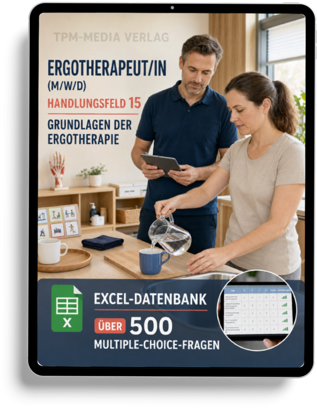 Ergotherapeut - Handlungsfeld 15 gewerbliche Excel-Fragenkatalog Datenbank (Sofort-Download)