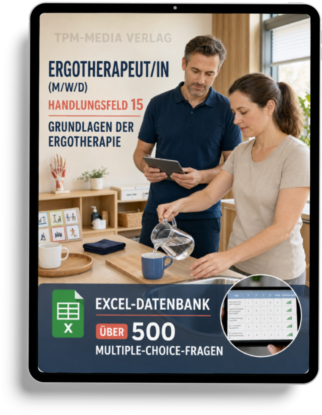 Ergotherapeut - Handlungsfeld 15 gewerbliche Excel-Fragenkatalog Datenbank (Sofort-Download)