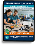 Ergotherapeut - Handlungsfeld 14 gewerbliche Excel-Fragenkatalog Datenbank (Sofort-Download)