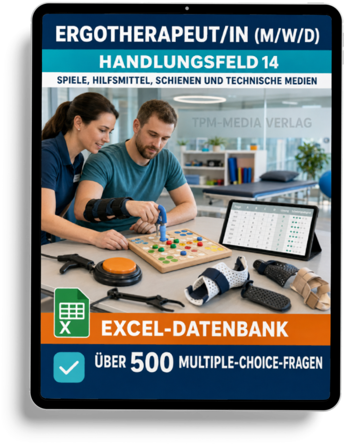 Ergotherapeut - Handlungsfeld 14 gewerbliche Excel-Fragenkatalog Datenbank (Sofort-Download)