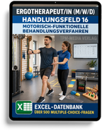 Ergotherapeut - Handlungsfeld 16 gewerbliche Excel-Fragenkatalog Datenbank (Sofort-Download)