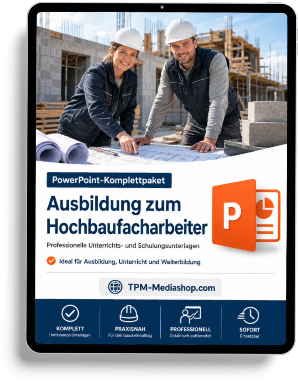 PowerPoint-Komplettpaket - Ausbildung zum Hochbaufacharbeiter (m/w/d)