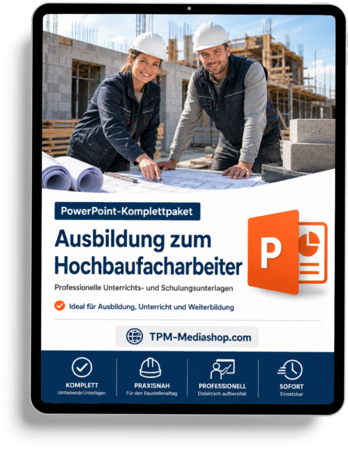 PowerPoint-Komplettpaket - Ausbildung zum Hochbaufacharbeiter (m/w/d)