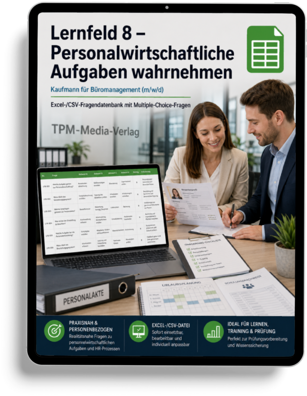 Kaufmann für Büromanagement - Lernfeld 8 gewerbliche Excel-Fragenkatalog Datenbank (Sofort-Download)