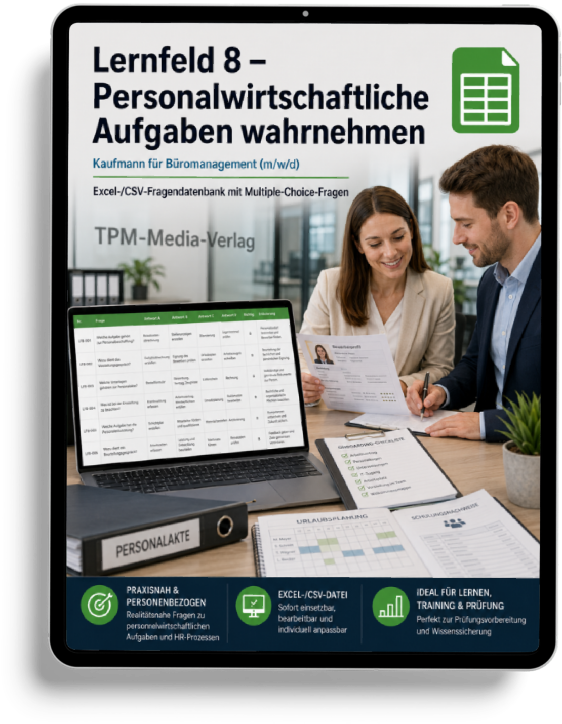 Kaufmann für Büromanagement - Lernfeld 8 gewerbliche Excel-Fragenkatalog Datenbank (Sofort-Download)