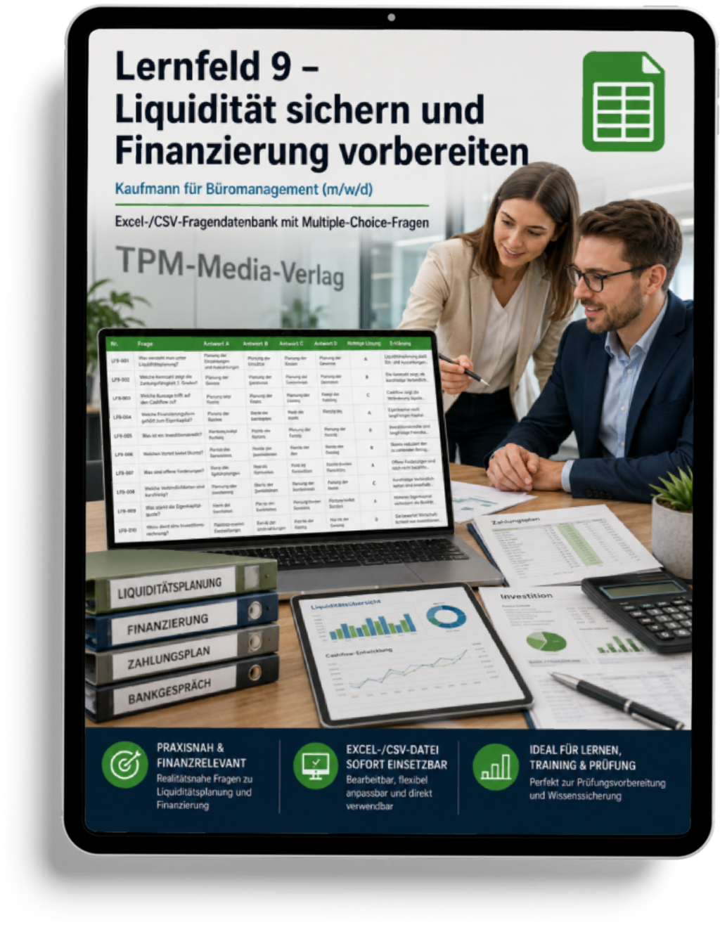 Kaufmann für Büromanagement - Lernfeld 9 gewerbliche Excel-Fragenkatalog Datenbank (Sofort-Download)
