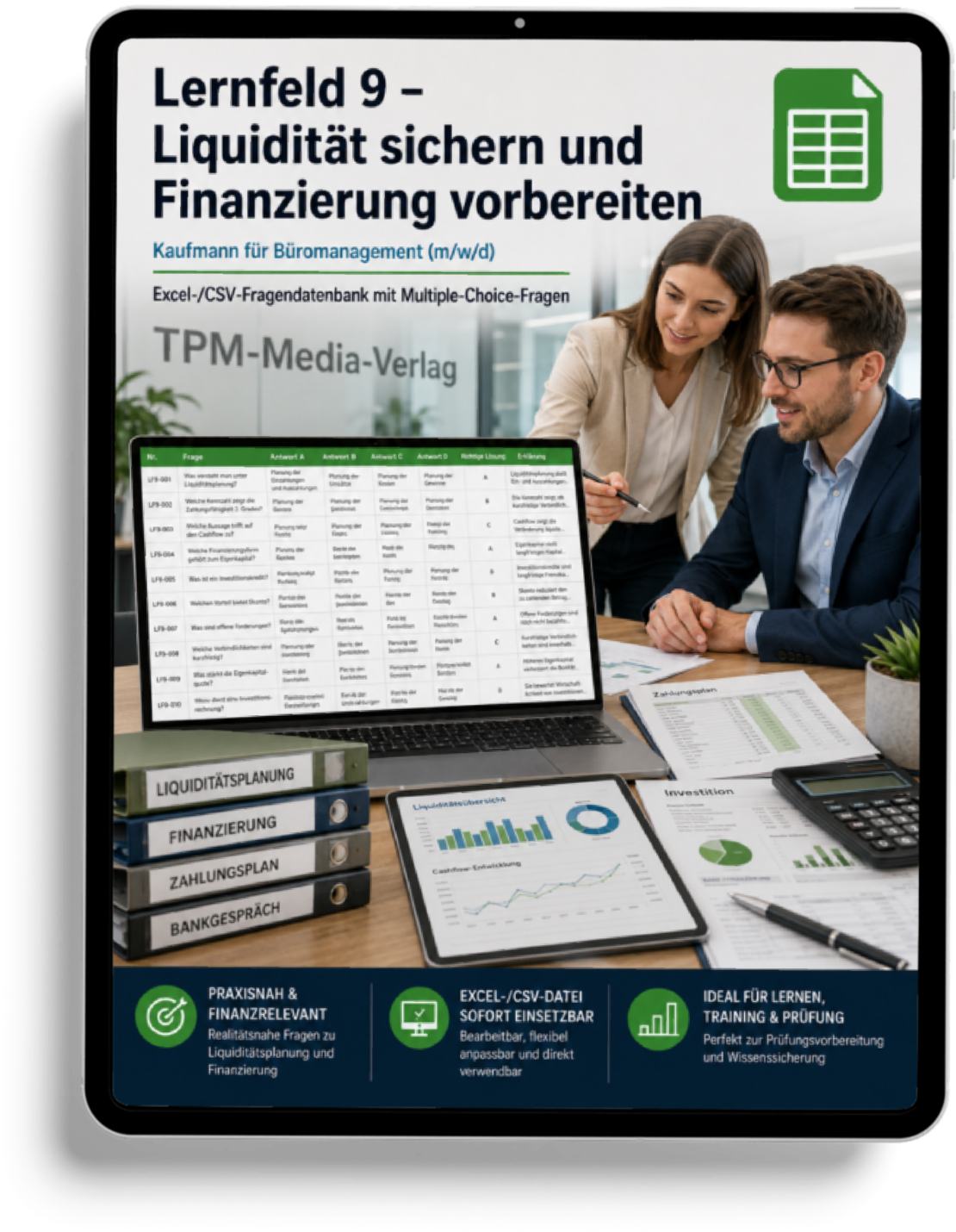 Kaufmann für Büromanagement - Lernfeld 9 gewerbliche Excel-Fragenkatalog Datenbank (Sofort-Download)
