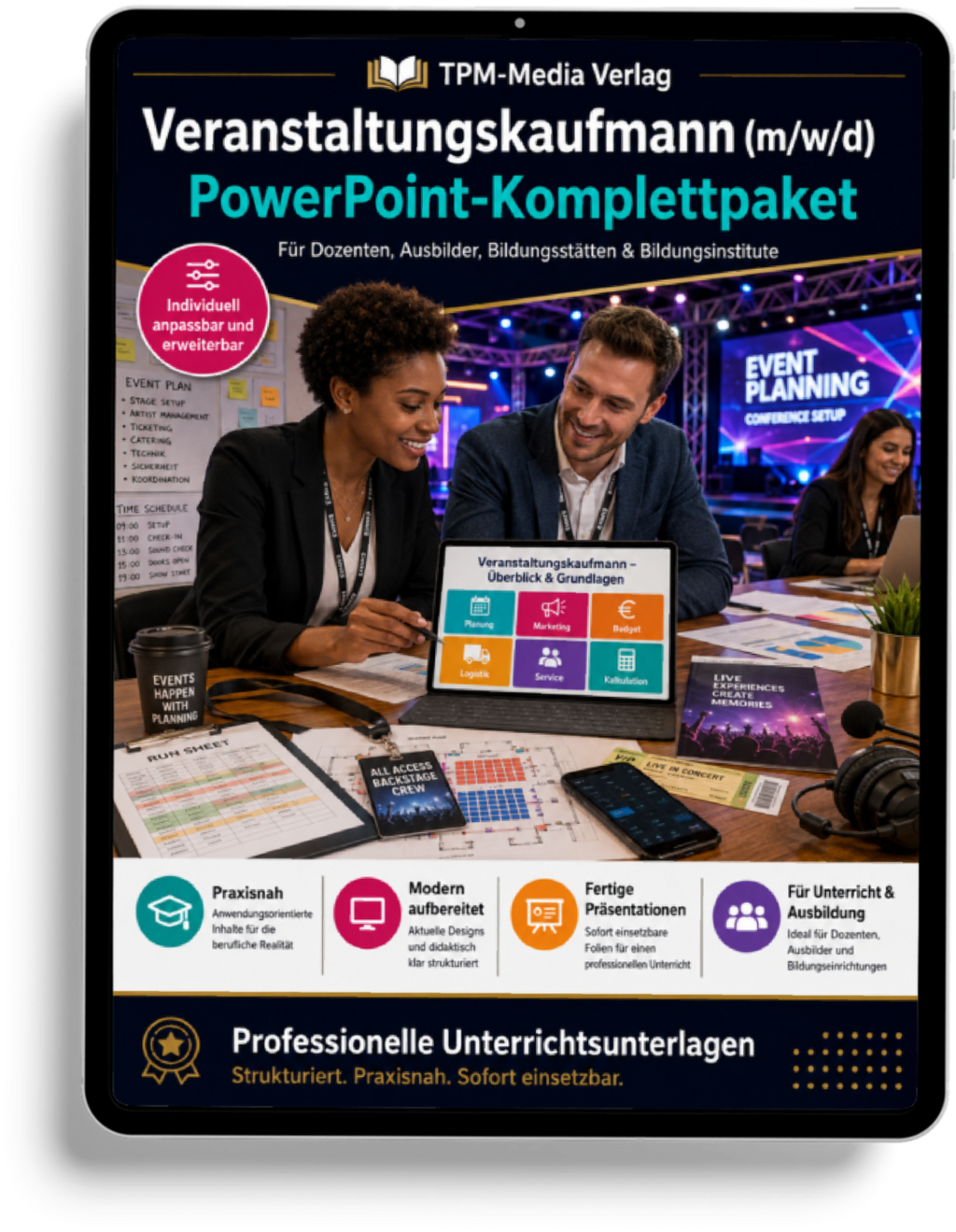 PowerPoint-Komplettpaket für die Ausbildung zum Veranstaltungskaufmann (m/w/d)