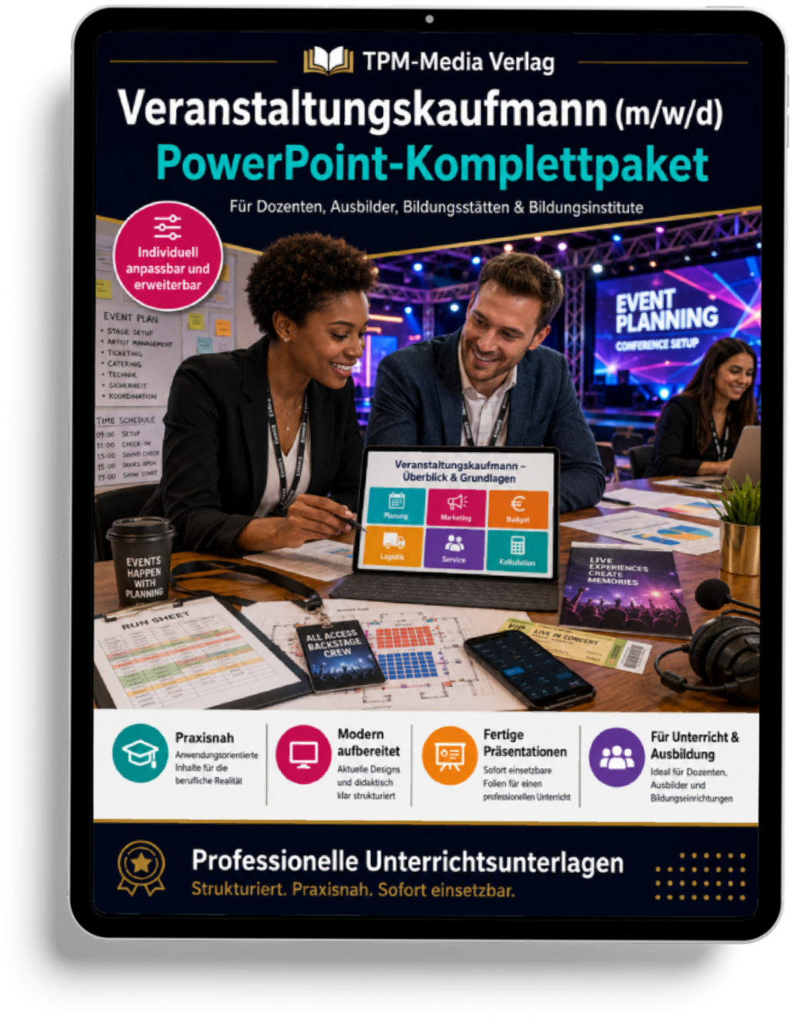 PowerPoint-Komplettpaket für die Ausbildung zum Veranstaltungskaufmann (m/w/d)