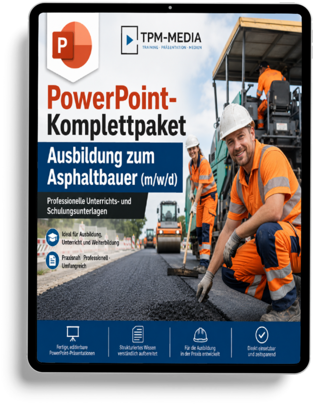 PowerPoint-Komplettpaket - Ausbildung zum Asphaltbauer (m/w/d) - TPM-Media Verlag