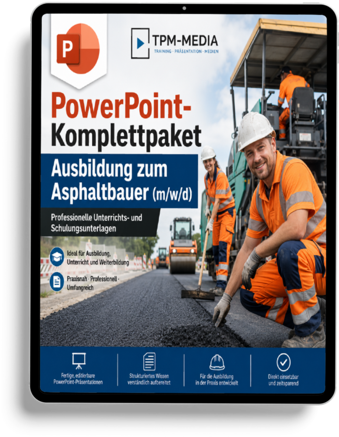 PowerPoint-Komplettpaket - Ausbildung zum Asphaltbauer (m/w/d) - TPM-Media Verlag