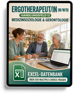 Ergotherapeut - Handlungsfeld 12 gewerbliche Excel-Fragenkatalog Datenbank (Sofort-Download)