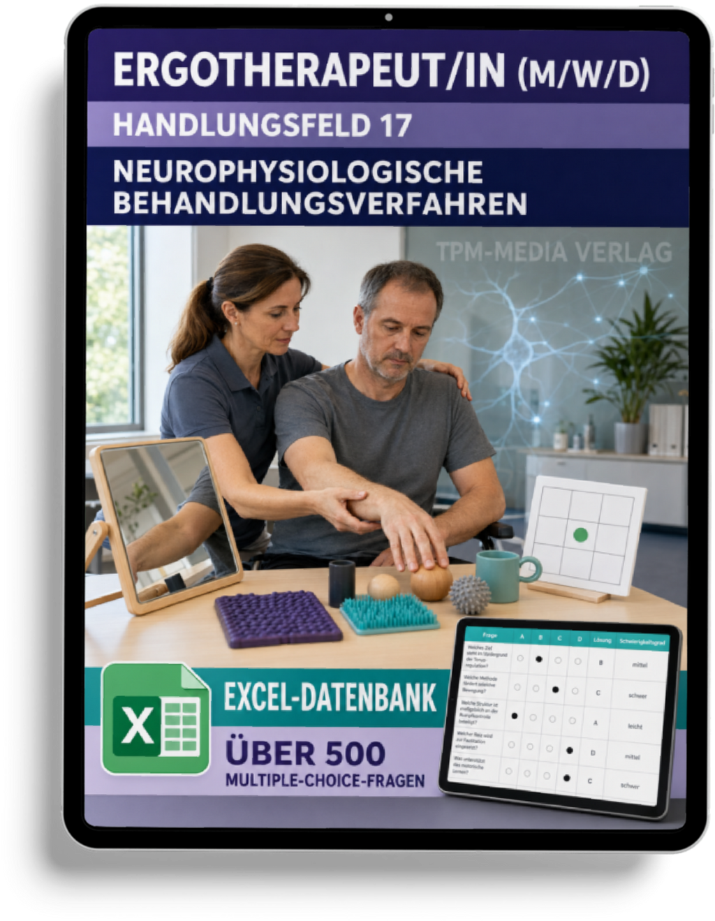 Ergotherapeut - Handlungsfeld 17 gewerbliche Excel-Fragenkatalog Datenbank (Sofort-Download)