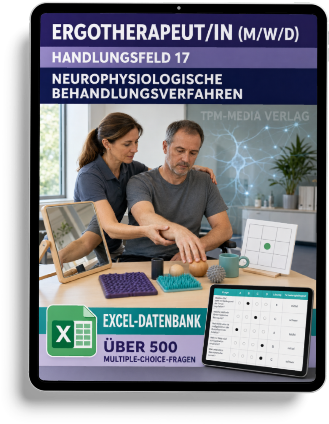 Ergotherapeut - Handlungsfeld 17 gewerbliche Excel-Fragenkatalog Datenbank (Sofort-Download)