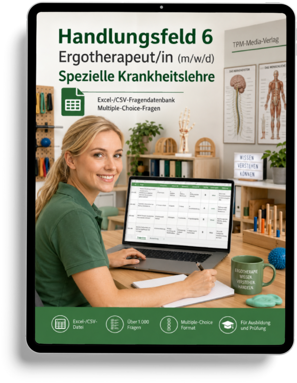 Ergotherapeut - Handlungsfeld 6 gewerbliche Excel-Fragenkatalog Datenbank (Sofort-Download)