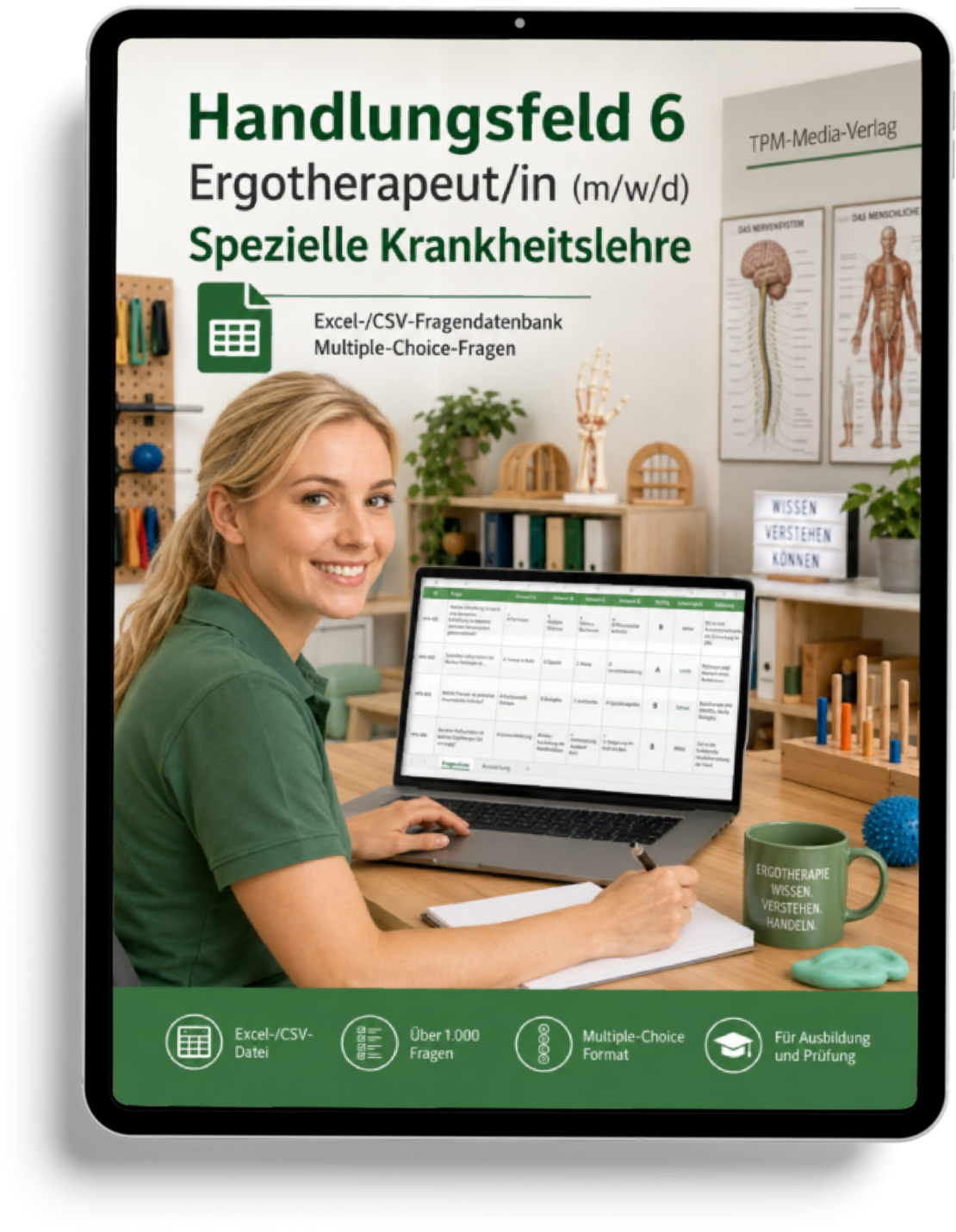 Ergotherapeut - Handlungsfeld 6 gewerbliche Excel-Fragenkatalog Datenbank (Sofort-Download)