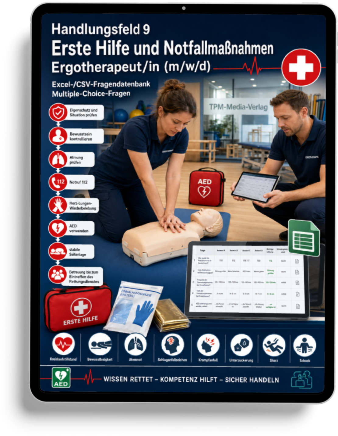 Ergotherapeut - Handlungsfeld 9 gewerbliche Excel-Fragenkatalog Datenbank (Sofort-Download)