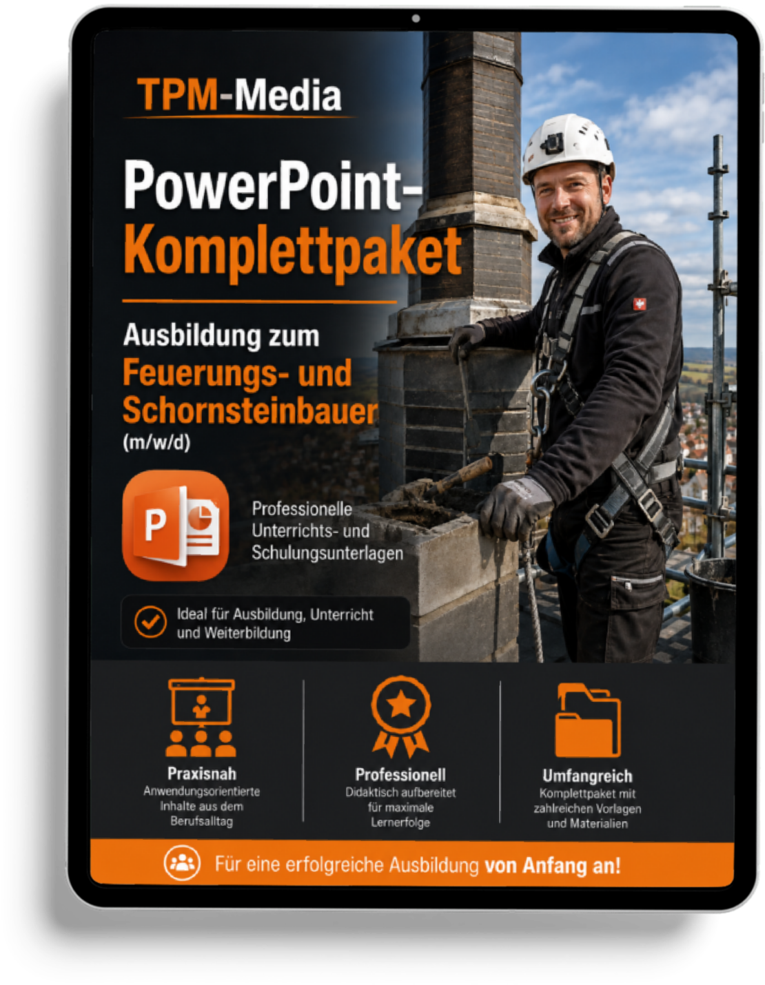PowerPoint-Ausbildung Feuerungs- und Schornsteinbauer Komplettpaket für die Ausbildung (m/w/d)