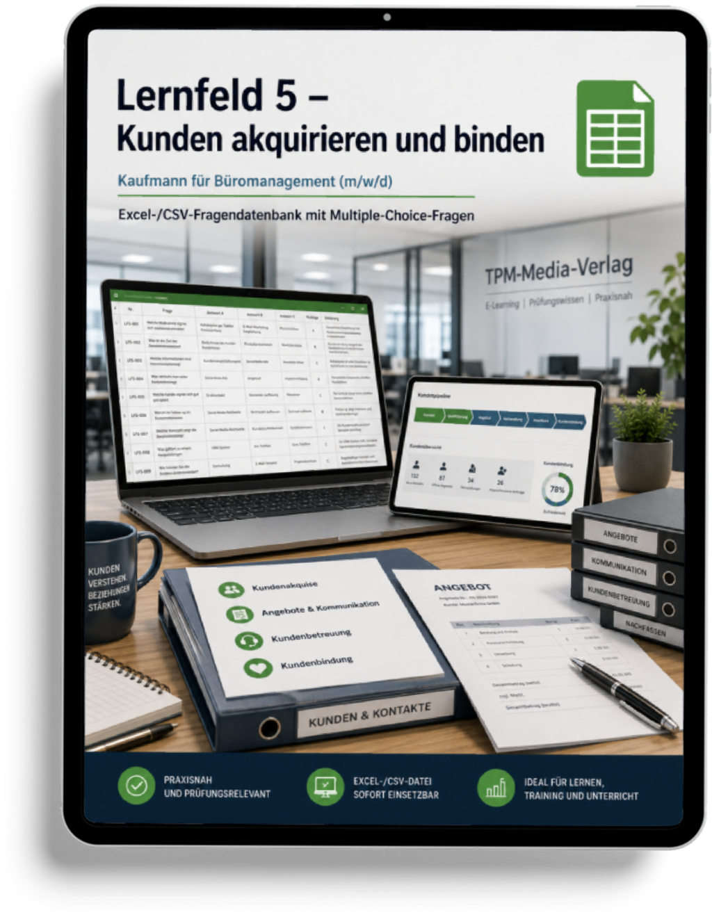 Kaufmann für Büromanagement - Lernfeld 5 gewerbliche Excel-Fragenkatalog Datenbank (Sofort-Download)