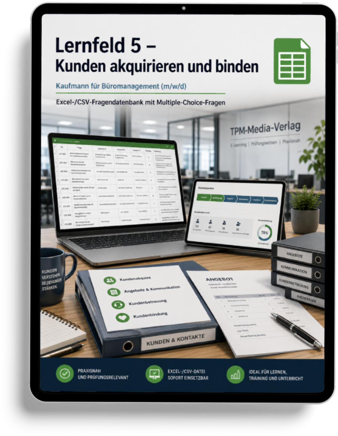 Kaufmann für Büromanagement - Lernfeld 5 gewerbliche Excel-Fragenkatalog Datenbank (Sofort-Download)