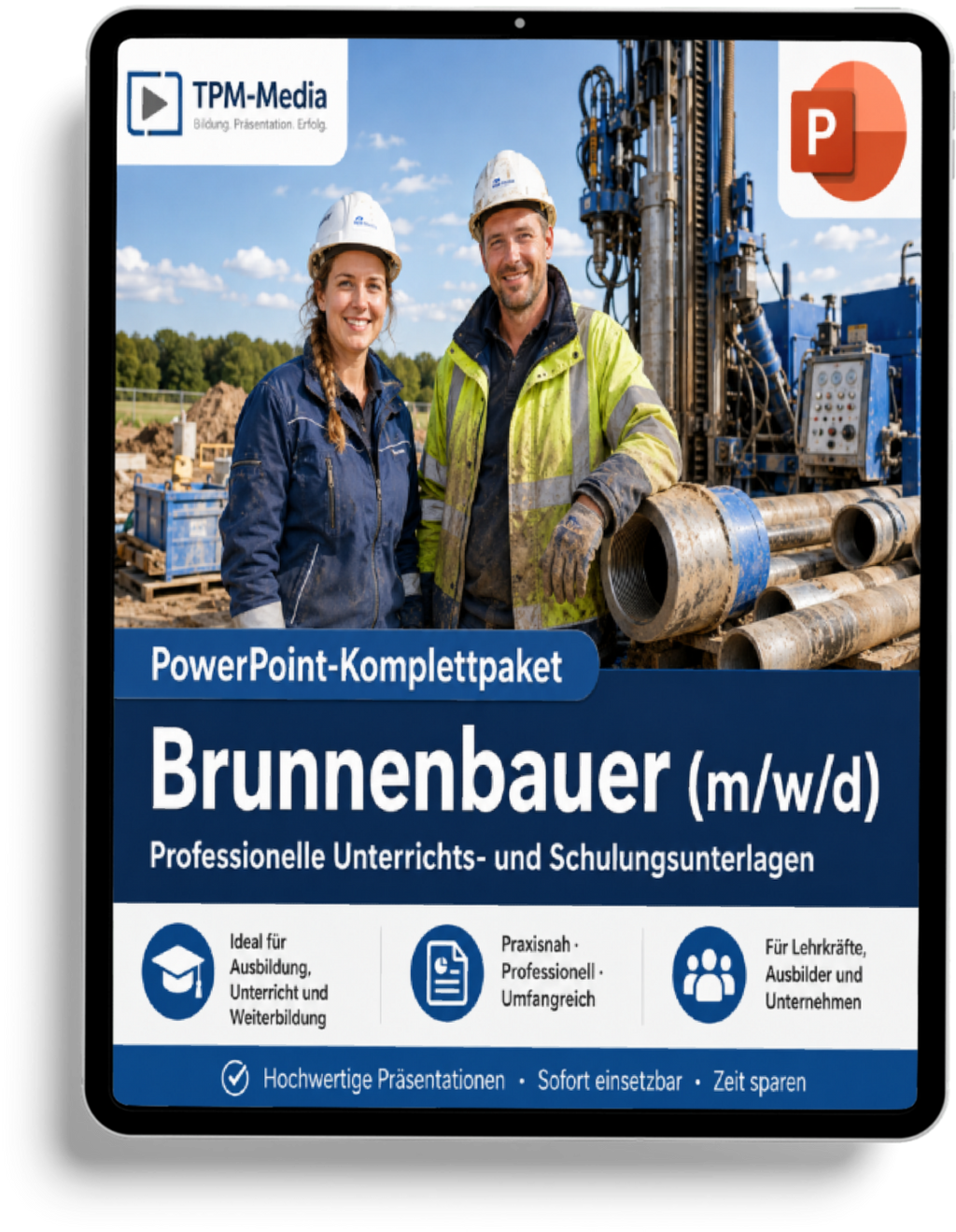 PowerPoint-Komplettpaket - Ausbildung zum Brunnenbauer (m/w/d) - TPM-Media Verlag