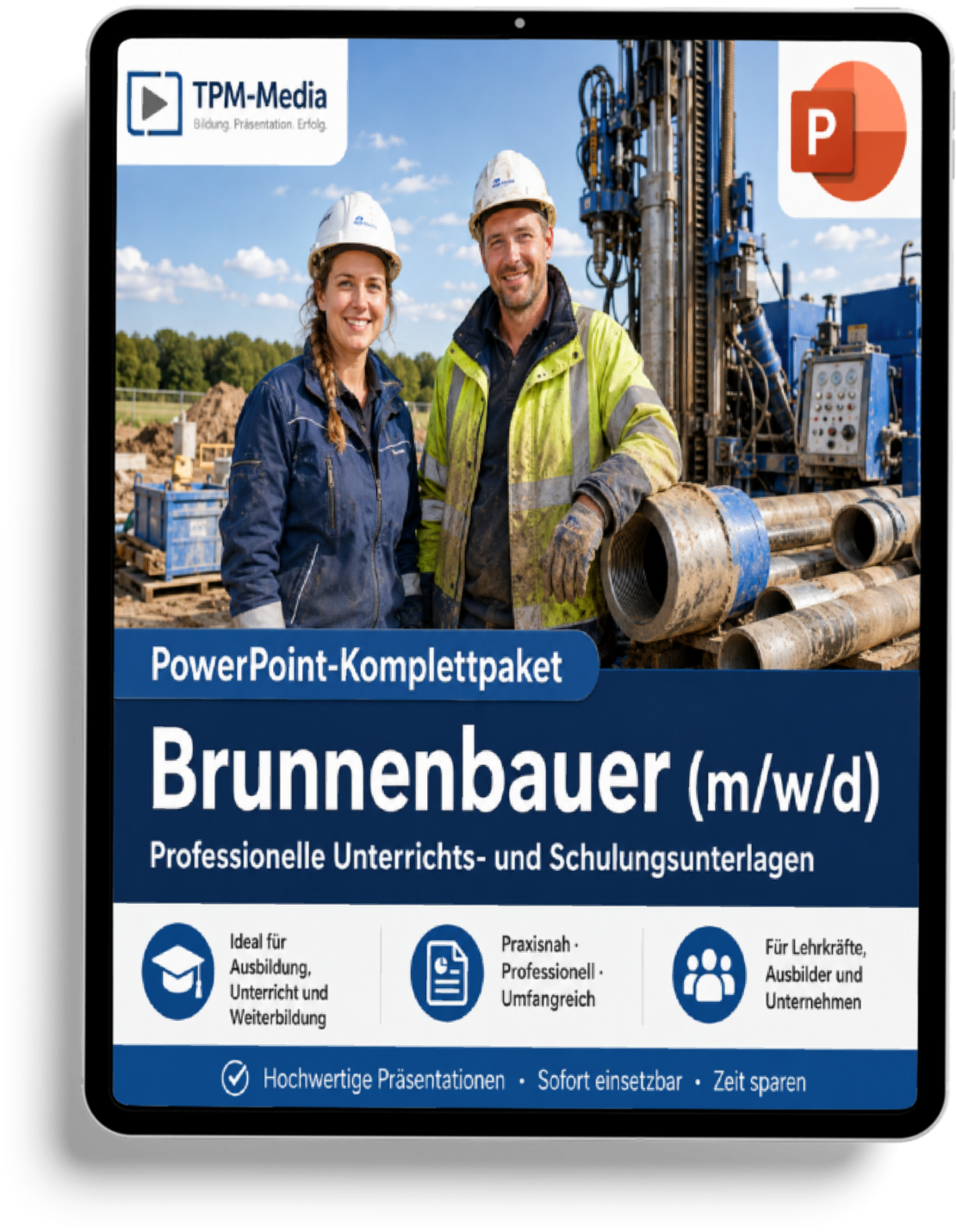 PowerPoint-Komplettpaket - Ausbildung zum Brunnenbauer (m/w/d) - TPM-Media Verlag