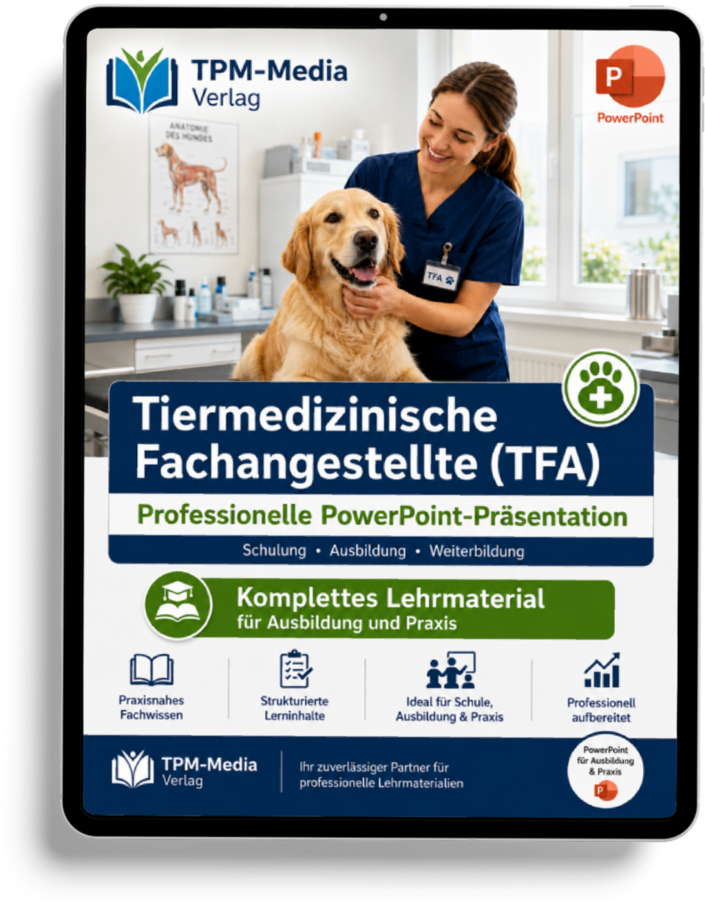 PowerPoint-Komplettpaket für die Tiermedizin Ausbildung zum Fachangestellten (r)